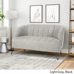 Causeuse moderne Lupine en tissu avec pieds en épingle à cheveux, par Christopher Knight Home