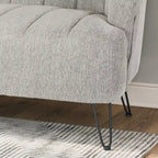 Causeuse moderne Lupine en tissu avec pieds en épingle à cheveux, par Christopher Knight Home