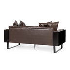 Gilmans oversized loveseat met bekleding van kunstleer en sierkussens, van Christopher Knight Home