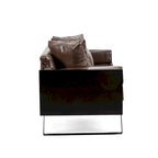 Gilmans oversized loveseat met bekleding van kunstleer en sierkussens, van Christopher Knight Home