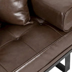 Gilmans oversized loveseat met bekleding van kunstleer en sierkussens, van Christopher Knight Home