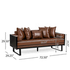 Gilmans oversized loveseat met bekleding van kunstleer en sierkussens, van Christopher Knight Home