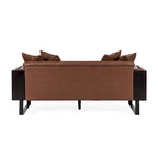 Gilmans oversized loveseat met bekleding van kunstleer en sierkussens, van Christopher Knight Home