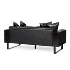 Gilmans oversized loveseat met bekleding van kunstleer en sierkussens, van Christopher Knight Home