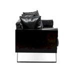 Gilmans oversized loveseat met bekleding van kunstleer en sierkussens, van Christopher Knight Home