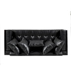 Gilmans oversized loveseat met bekleding van kunstleer en sierkussens, van Christopher Knight Home