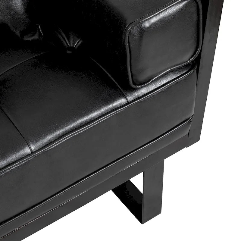 Gilmans oversized loveseat met bekleding van kunstleer en sierkussens, van Christopher Knight Home