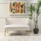 Desdemona Mid-Century Fabric Loveseat by Christopher Knight Home