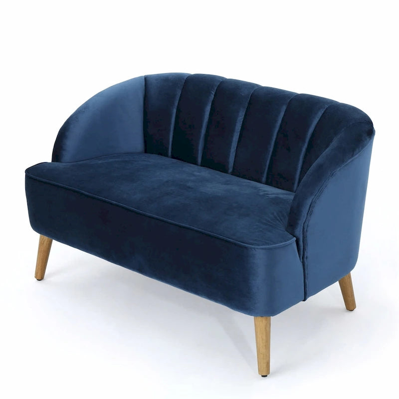 Sofá loveseat de terciopelo retro moderno Amaia de Christopher Knight Home