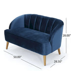 Sofá loveseat de terciopelo retro moderno Amaia de Christopher Knight Home
