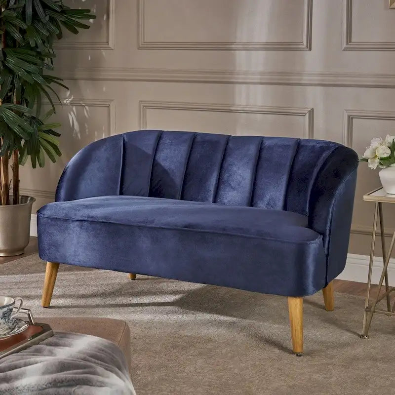 Sofá loveseat de terciopelo retro moderno Amaia de Christopher Knight Home