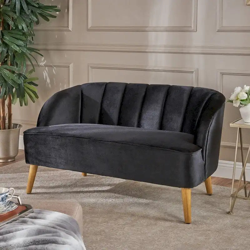 Sofá loveseat de terciopelo retro moderno Amaia de Christopher Knight Home