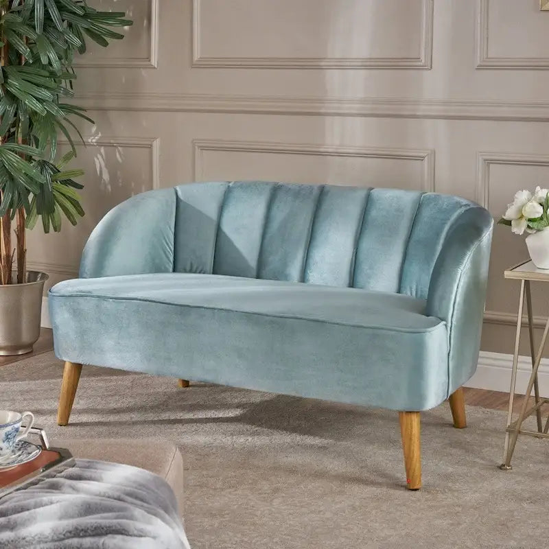 Sofá loveseat de terciopelo retro moderno Amaia de Christopher Knight Home