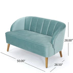 Sofá loveseat de terciopelo retro moderno Amaia de Christopher Knight Home