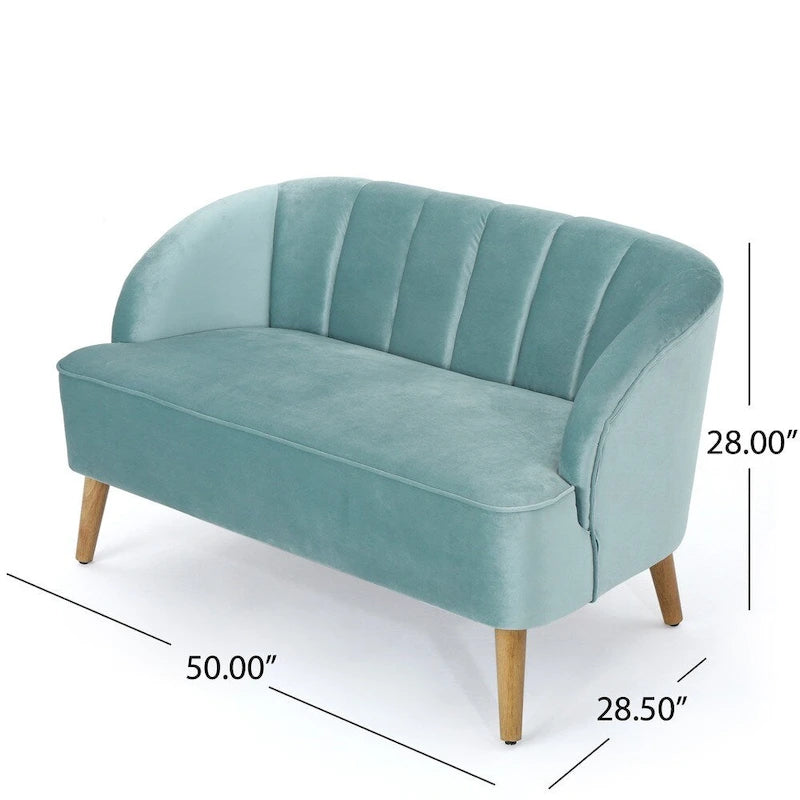 Sofá loveseat de terciopelo retro moderno Amaia de Christopher Knight Home