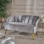 Sofá loveseat de terciopelo retro moderno Amaia de Christopher Knight Home