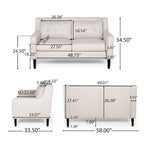 Divanetto Galene in tessuto contemporaneo di Christopher Knight Home - 58.00 W x 33.50 L x 34.50 H