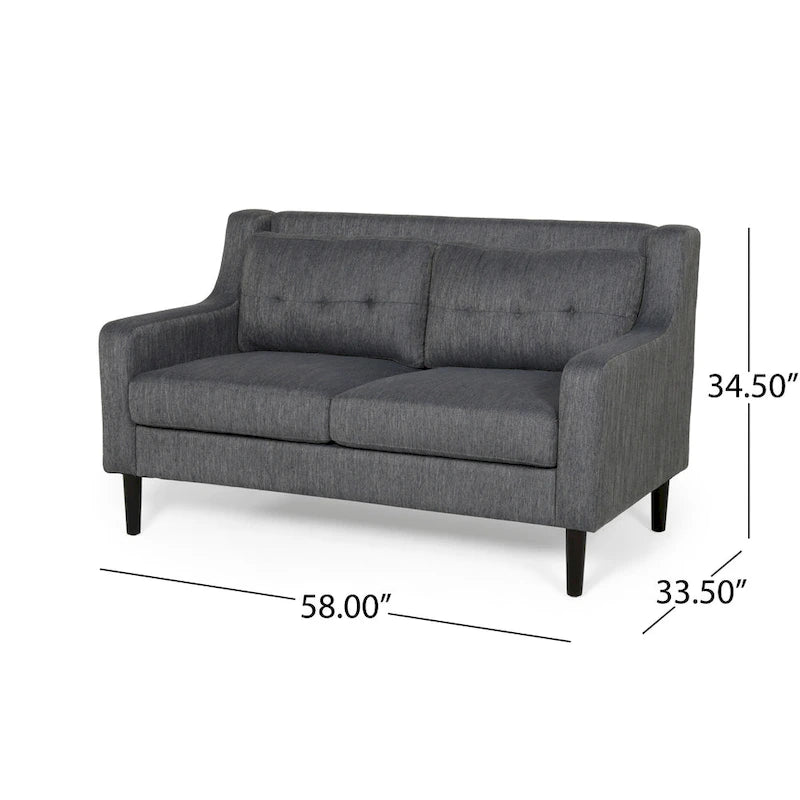 Divanetto Galene in tessuto contemporaneo di Christopher Knight Home - 58.00 W x 33.50 L x 34.50 H