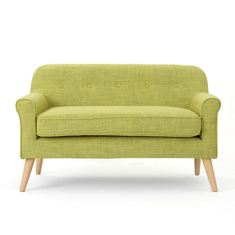 Mariah Mid-Century Fabric Loveseat by Christopher Knight Home