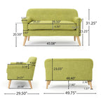 Mariah Mid-Century Fabric Loveseat by Christopher Knight Home
