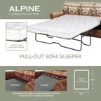 Alpine Cabin Lodge 4-teiliges Schlafsofa-Wohnzimmer-Set