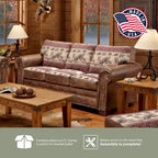 Alpine Cabin Lodge 4-teiliges Schlafsofa-Wohnzimmer-Set