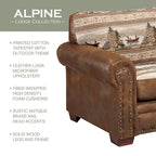 Alpine Cabin Lodge 4-teiliges Schlafsofa-Wohnzimmer-Set