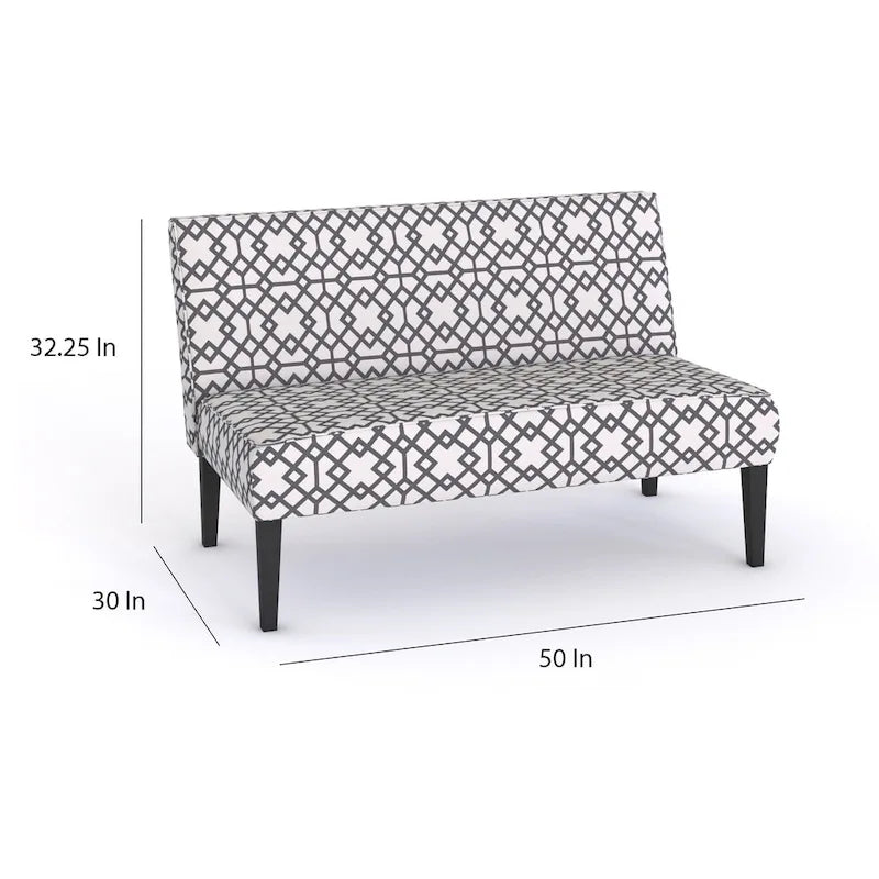 Divanetto a 2 posti in tessuto con motivo geometrico Morton di Christopher Knight Home