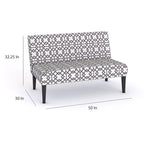 Divanetto a 2 posti in tessuto con motivo geometrico Morton di Christopher Knight Home