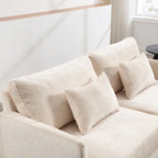 Nowoczesna sofa dwuosobowa z tkaniny szenilowej – 62.68 x 68.90 x 31.89