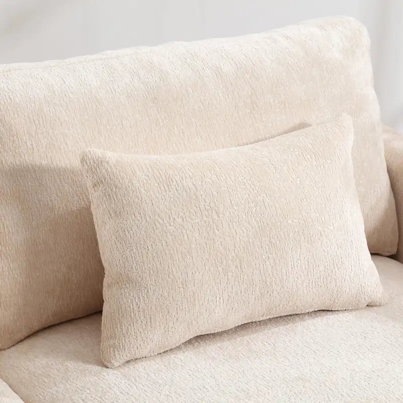 Nowoczesna sofa dwuosobowa z tkaniny szenilowej – 62.68 x 68.90 x 31.89