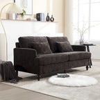 Nowoczesna sofa dwuosobowa z tkaniny szenilowej – 62.68 x 68.90 x 31.89
