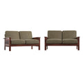 Drewniana sofa dwuosobowa Sigulda w stylu Mission