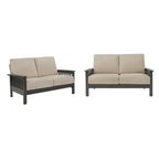 Drewniana sofa dwuosobowa Sigulda w stylu Mission