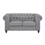 Emery Chesterfield Loveseat, Luxurious Comfort for Cozy Living Rooms, Mid-Century Modern couch, Elegance & Serenity