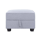 Moderne modulaire hoekbankcollectie, zelf samen te stellen en om te bouwen - optionele ottoman-, midden- en armleuningmodules