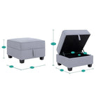 Moderne modulaire hoekbankcollectie, zelf samen te stellen en om te bouwen - optionele ottoman-, midden- en armleuningmodules