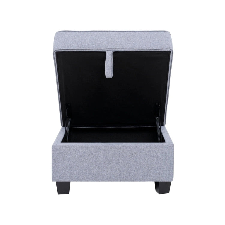 Moderne modulaire hoekbankcollectie, zelf samen te stellen en om te bouwen - optionele ottoman-, midden- en armleuningmodules