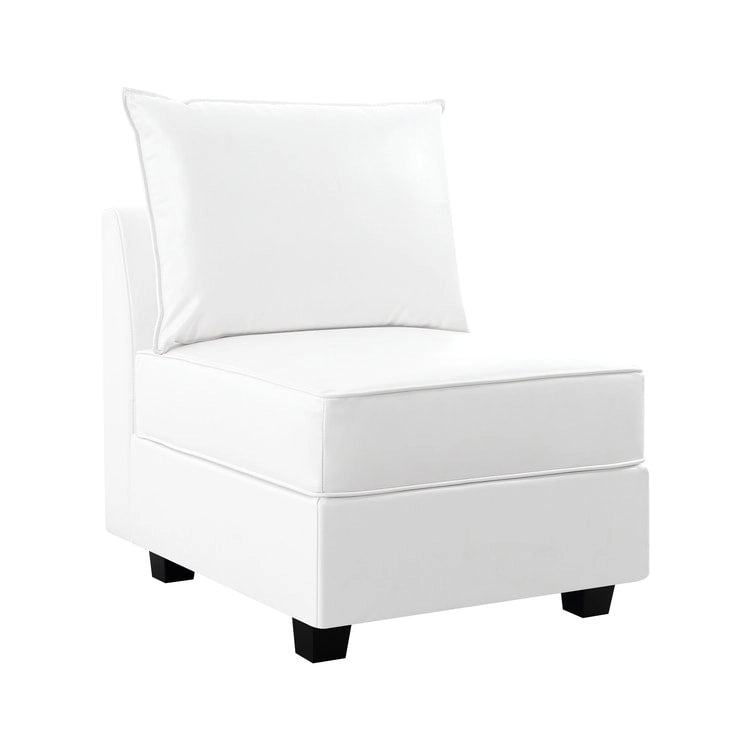 Moderne modulaire hoekbankcollectie, zelf samen te stellen en om te bouwen - optionele ottoman-, midden- en armleuningmodules