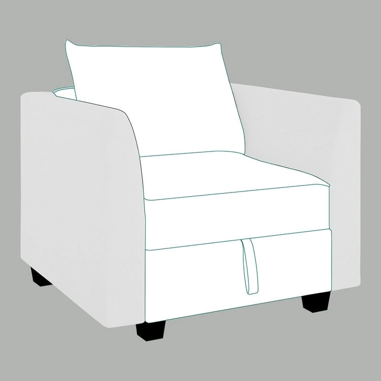 Moderne modulaire hoekbankcollectie, zelf samen te stellen en om te bouwen - optionele ottoman-, midden- en armleuningmodules