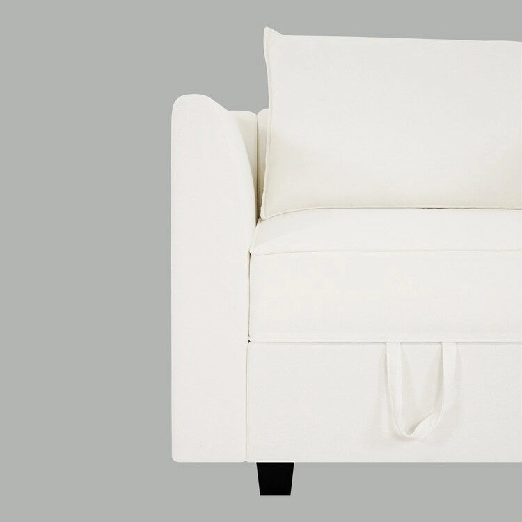 Moderne modulaire hoekbankcollectie, zelf samen te stellen en om te bouwen - optionele ottoman-, midden- en armleuningmodules