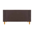 Adelaide moderne loveseat uit het midden van de eeuw - stoel met gecapitonneerd kussen en massief houten poten voor de woonkamer