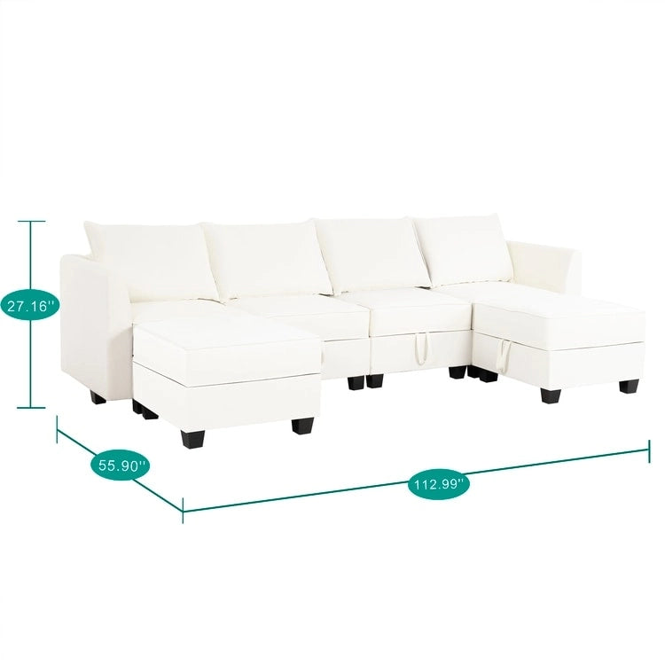 Collezione moderna fai da te - Divano componibile trasformabile - Divano letto in lino per soggiorno, appartamento o ufficio