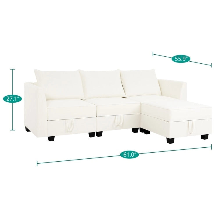 Collezione moderna fai da te - Divano componibile trasformabile - Divano letto in lino per soggiorno, appartamento o ufficio