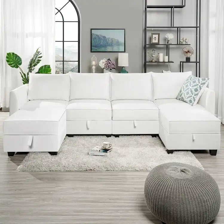 Collezione moderna fai da te - Divano componibile trasformabile - Divano letto in lino per soggiorno, appartamento o ufficio