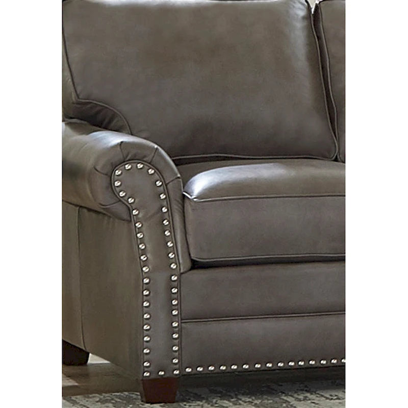 In den USA hergestellt: Vernon Set aus Sofa, Zweisitzer-Sofa und Sessel aus vollnarbigem Leder