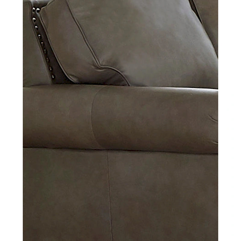 In den USA hergestellt: Vernon Set aus Sofa, Zweisitzer-Sofa und Sessel aus vollnarbigem Leder