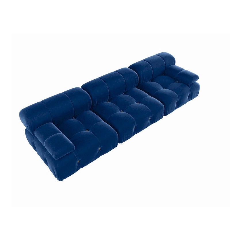 104 Convertible Modular Sectional Sofa, Minimalist Mid-Century Velvet Sofas Couches