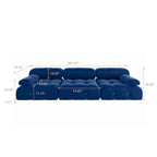 104 Convertible Modular Sectional Sofa, Minimalist Mid-Century Velvet Sofas Couches