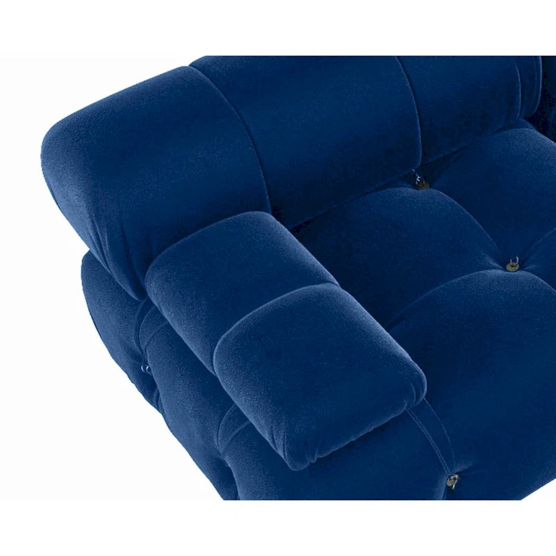 104 Convertible Modular Sectional Sofa, Minimalist Mid-Century Velvet Sofas Couches